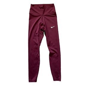 NIKE Leggings Maroon Size Medium